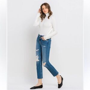 VERVET BY FLYING MONKEY High Rise Blue Jeans Distressed Size 29